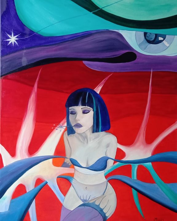 Peinture intitulée "stars maker" par Jean Marie Beschemin, Œuvre d'art originale, Huile