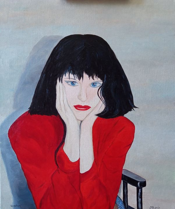 Peinture intitulée "QUESTION" par Jean Marie Beschemin, Œuvre d'art originale, Huile