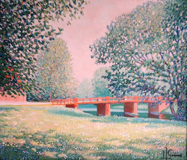 Painting titled "Jeux de couleurs à…" by Jm Guenard, Original Artwork, Oil