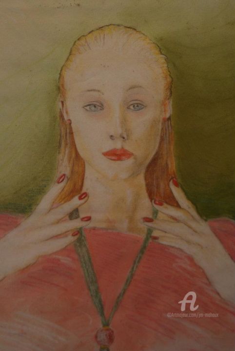 Malerei mit dem Titel "reflection" von Jean-Michel Mahaux, Original-Kunstwerk, Pastell