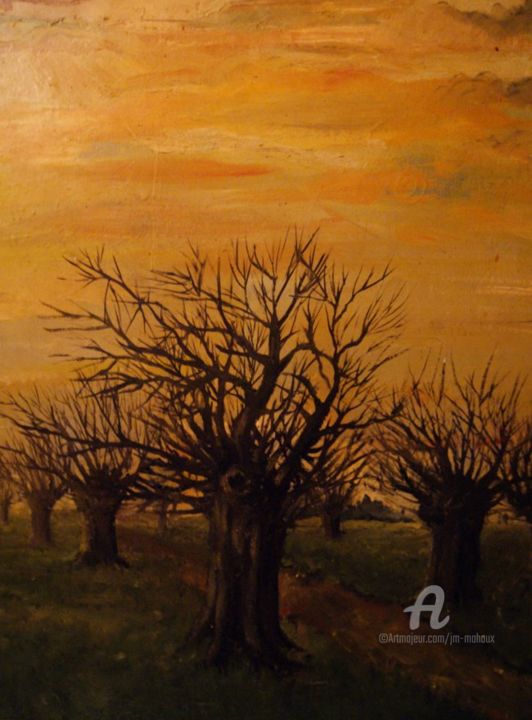 Peinture intitulée "arbres" par Jean-Michel Mahaux, Œuvre d'art originale