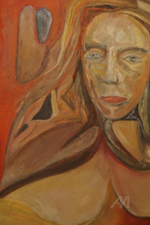 Drawing titled "portrait" by Jean-Michel Mahaux, Original Art, Pastel