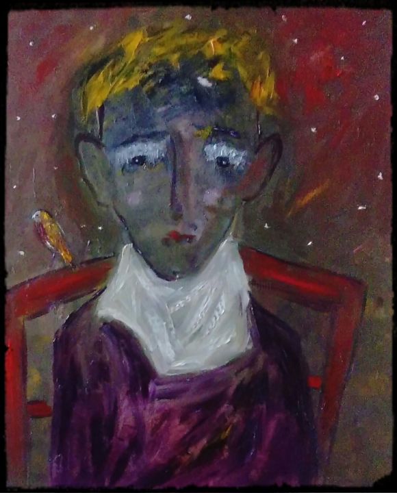 Pittura intitolato "Une chaise bien tro…" da Jean-Marc Zabouri, Opera d'arte originale, Olio