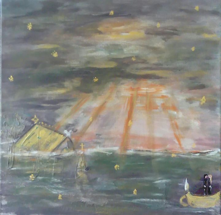 Pittura intitolato "La lampe à huile" da Jean-Marc Zabouri, Opera d'arte originale, Acrilico