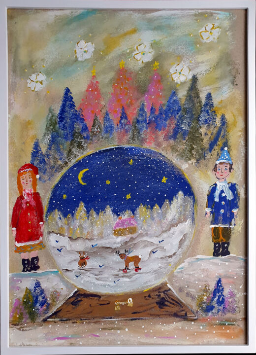 Pittura intitolato "Cadeau" da Jean-Marc Zabouri, Opera d'arte originale, Acrilico