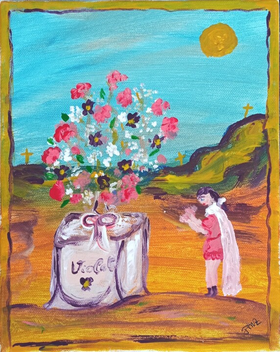 Pintura titulada "Parfum d'antan" por Jean-Marc Zabouri, Obra de arte original, Acrílico Montado en Bastidor de camilla de m…