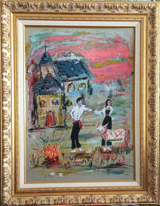 Painting titled "Feu de Joie" by Jean-Marc Zabouri, Original Artwork, Acrylic