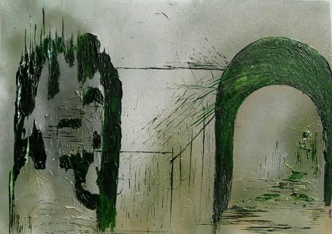 Peinture intitulée "Jardin d'hiver." par Jean-Marc Zabouri, Œuvre d'art originale