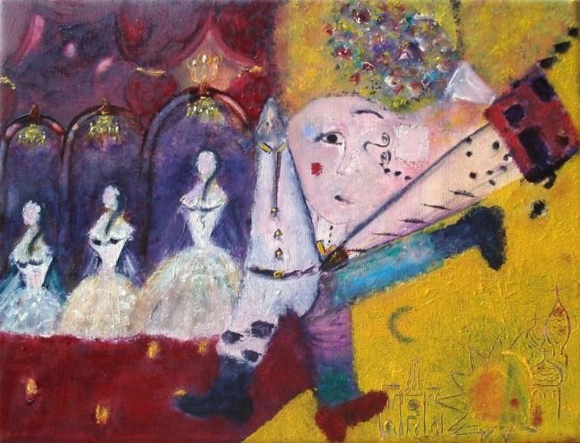 Pintura intitulada "Les ballets russes…" por Jean-Marc Zabouri, Obras de arte originais