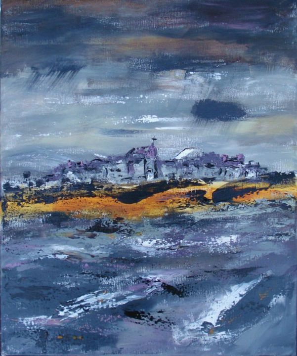 Painting titled "La mer aussi a des…" by Jean-Marc Zabouri, Original Artwork