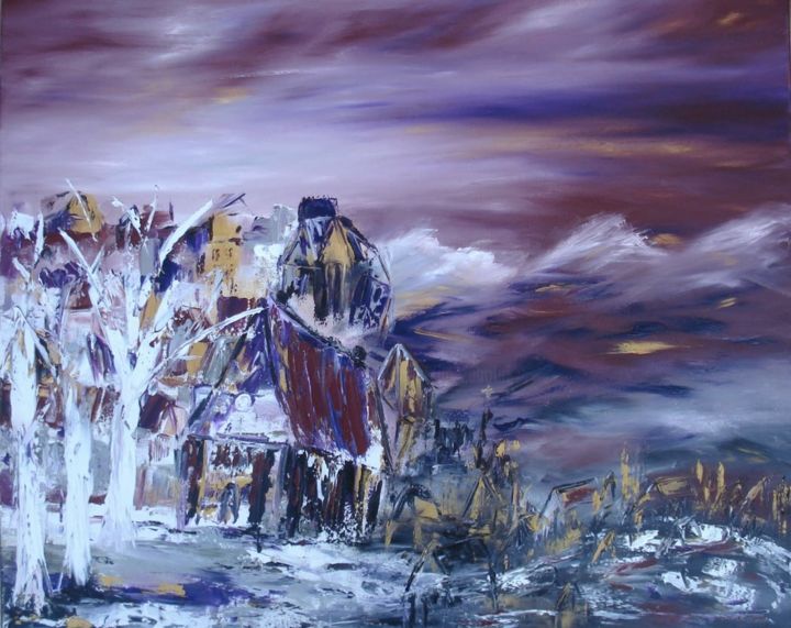 Painting titled "Au matin du premier…" by Jean-Marc Zabouri, Original Artwork