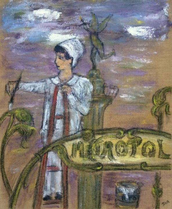 Painting titled "Station Bastille" by Jean-Marc Zabouri, Original Artwork