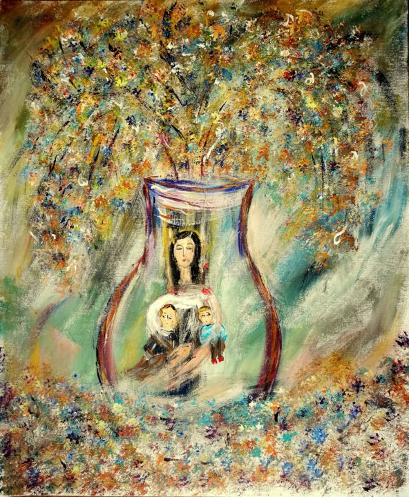 Painting titled "Chant fleuri" by Jean-Marc Zabouri, Original Artwork