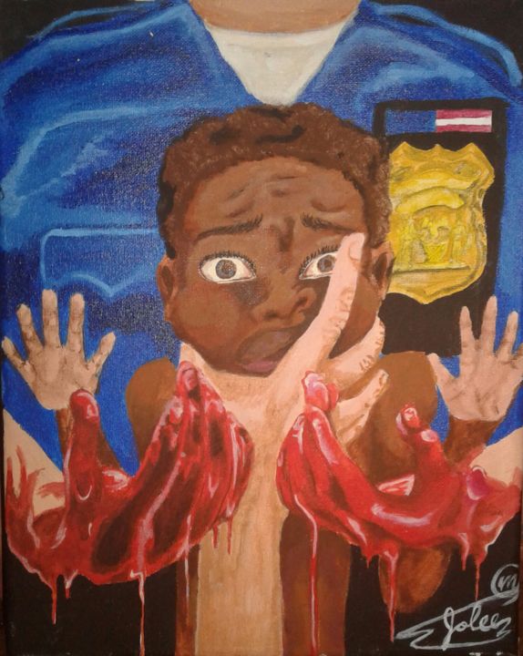 Painting titled "Blood Brothers" by Jolee Allwood, Original Art, Acrylic