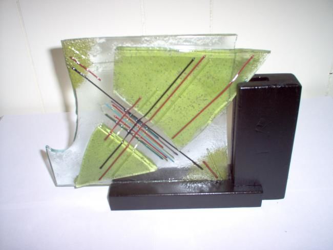 Sculpture titled "Green Block" by Jmarc, Original Art,