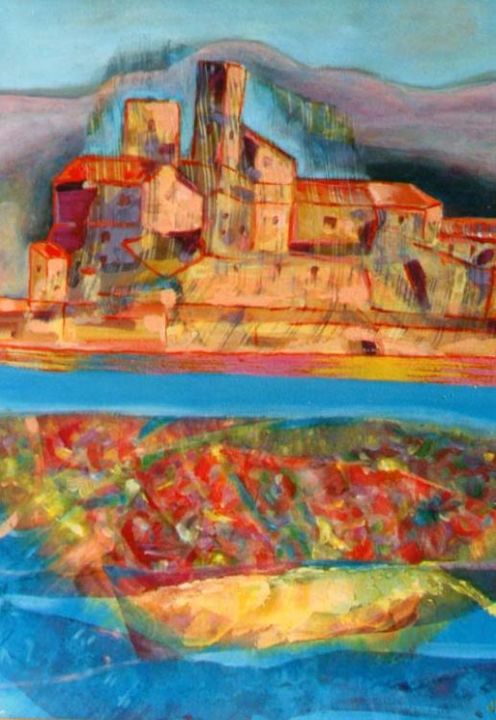 Painting titled "Antibes" by Jean Marc D'Ambra, Original Artwork
