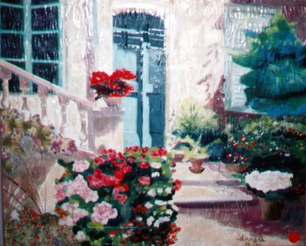 Painting titled "Le jardin de Marcel" by Jean Marc D'Ambra, Original Artwork