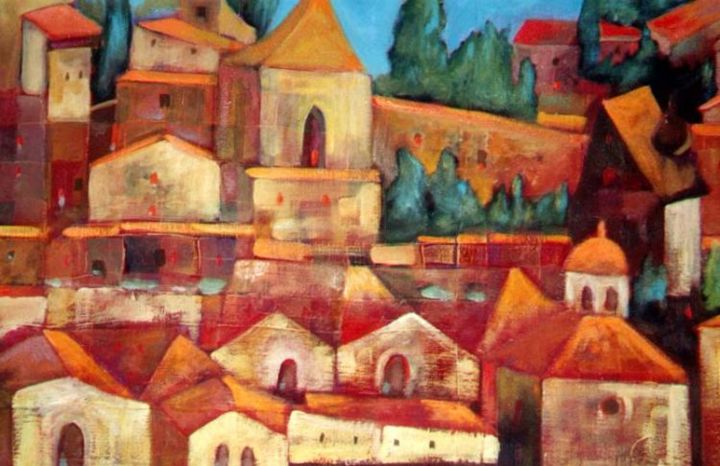 Painting titled "Provence" by Jean Marc D'Ambra, Original Artwork