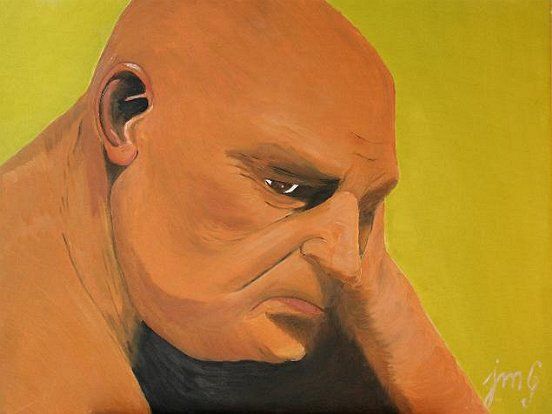 Peinture intitulée "reflexion" par Jmg, Œuvre d'art originale,