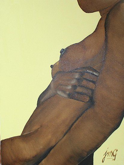 「nu femme noire」というタイトルの絵画 Jmgによって, オリジナルのアートワーク
