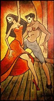 Pittura intitolato "El Baile" da Jody Mitchell, Opera d'arte originale, Altro