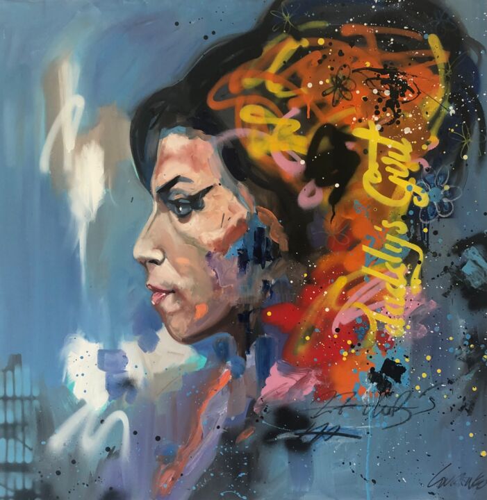 Pittura intitolato "Amy." da Jean-Michel Lourenço, Opera d'arte originale, Olio