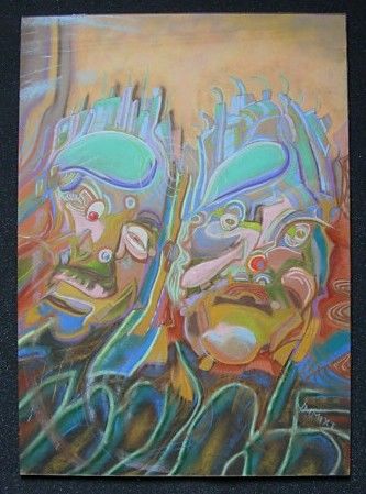 Peinture intitulée "les deux fréres" par Jmmixt, Œuvre d'art originale
