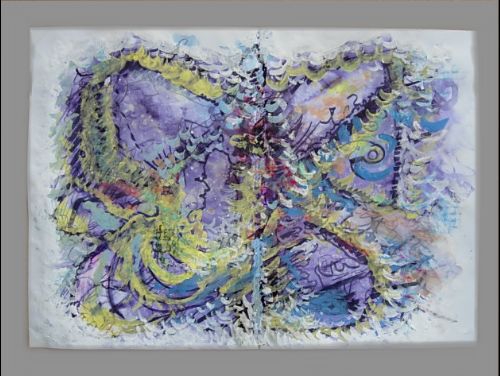 Malarstwo zatytułowany „11 -  papillon 2” autorstwa Jmmixt, Oryginalna praca