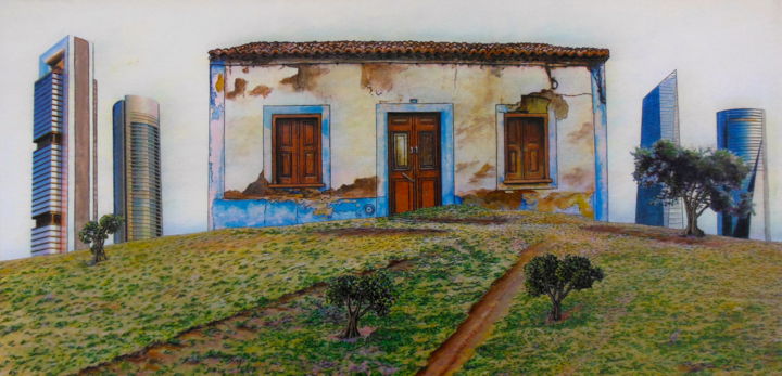 Pintura intitulada "3-spain-urban-expan…" por Jacqueline Moses, Obras de arte originais,