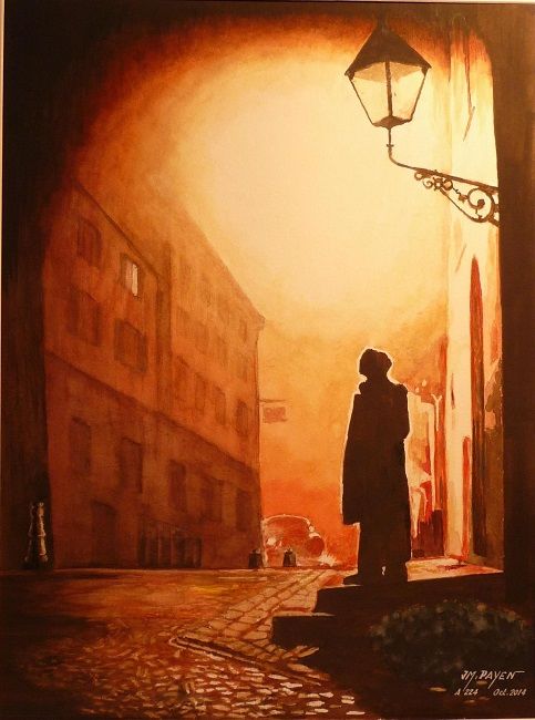 Painting titled "L'ATTENTE" by Jean Marie Payen, Original Artwork