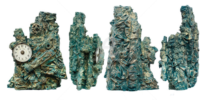 Sculpture intitulée "TIME LAPS" par Jean-Marc Philippe (Jimpy), Œuvre d'art originale, Métaux