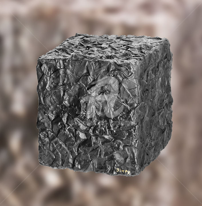 Sculpture intitulée "THE CUBE" par Jean-Marc Philippe (Jimpy), Œuvre d'art originale, Métaux
