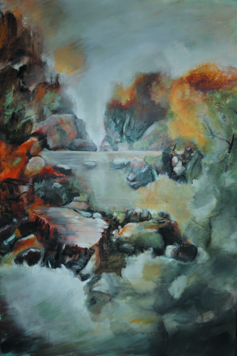 Peinture intitulée "Le Plateau" par Jean-Michel Rackelboom, Œuvre d'art originale, Acrylique