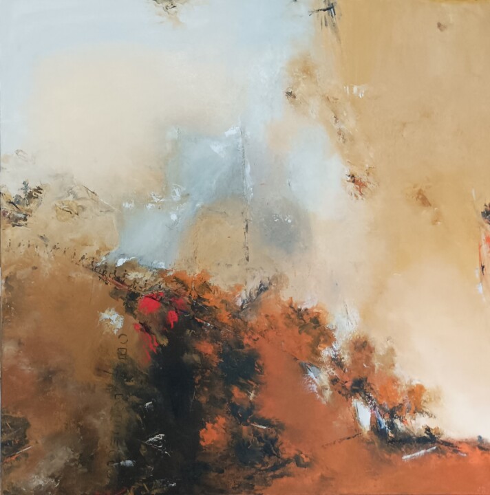 Pintura titulada "Escalade" por Jean-Michel Roger, Obra de arte original, Oleo Montado en Bastidor de camilla de madera