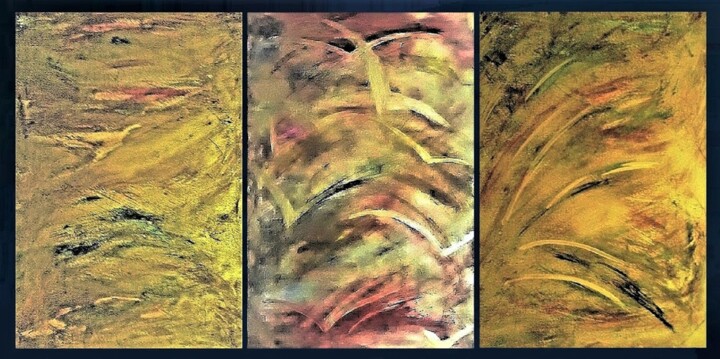 Painting titled "TRIO OF OIL ABSTRAC…" by Jmsbell, Original Artwork, Oil