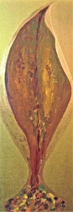 Malerei mit dem Titel "NOVEMBER LEAF" von Jmsbell, Original-Kunstwerk, Acryl
