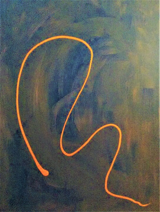 Painting titled "SLITHER...!" by Jmsbell, Original Artwork, Acrylic