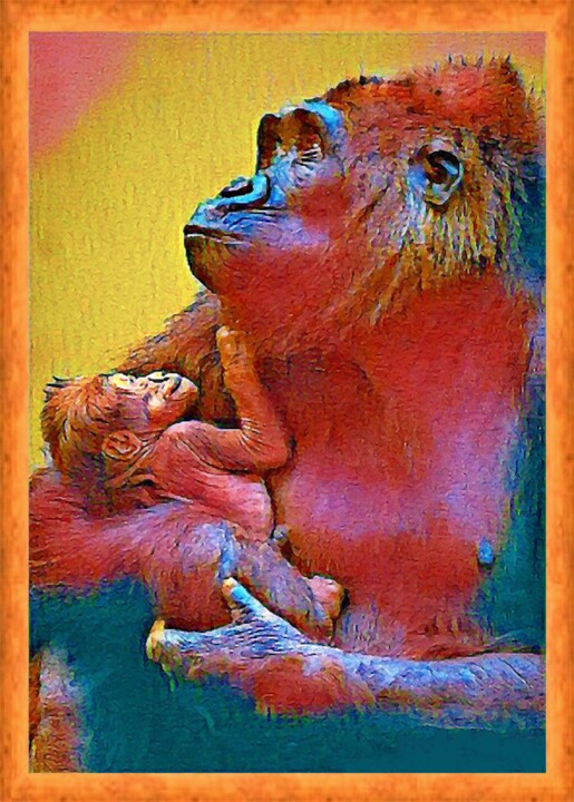 Photography titled "(2) A MOTHER'S LOVE" by Jmsbell, Original Artwork, Manipulated Photography