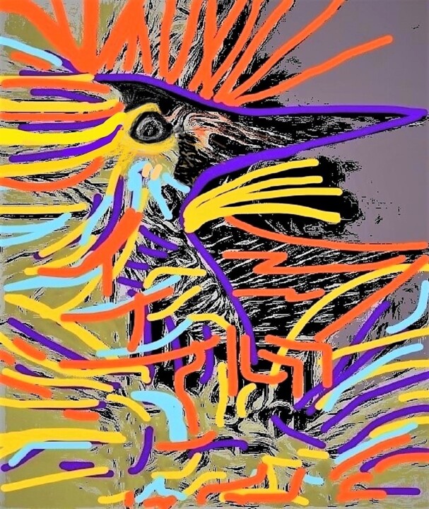 Arte digitale intitolato "A BIRD  1101" da Jmsbell, Opera d'arte originale, Lavoro digitale 2D