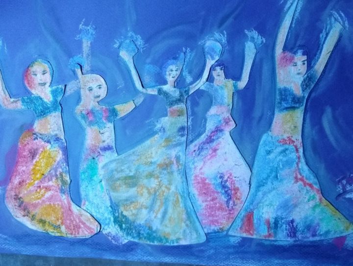 Peinture intitulée "Danseuses russes" par Jean-Marc Subira, Œuvre d'art originale, Pastel