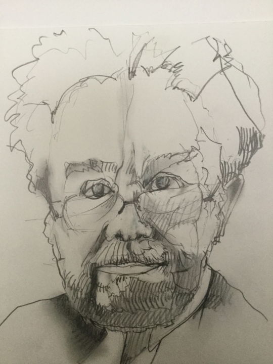 Drawing titled "portrait" by Brasier Jeanoel, Original Artwork, Pencil