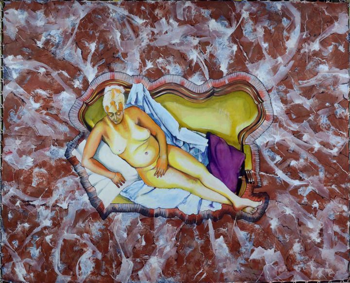 Painting titled "Néna la Venus Punk…" by Brasier Jeanoel, Original Artwork, Oil