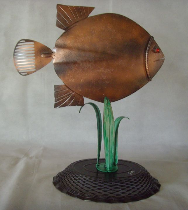 Sculpture intitulée "piranha-p-2.jpg" par Jean Noël Oeil, Œuvre d'art originale, Métaux