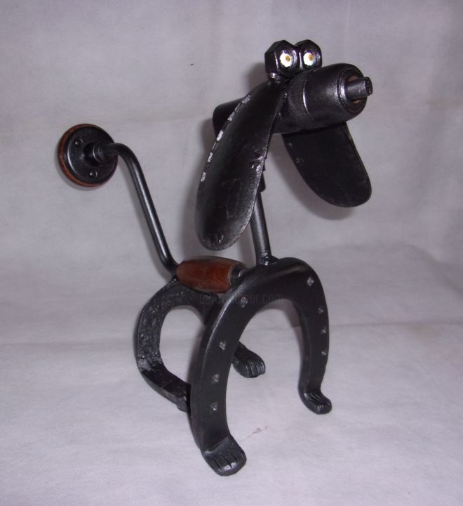 Sculpture intitulée "le-chien.jpg" par Jean Noël Oeil, Œuvre d'art originale, Métaux
