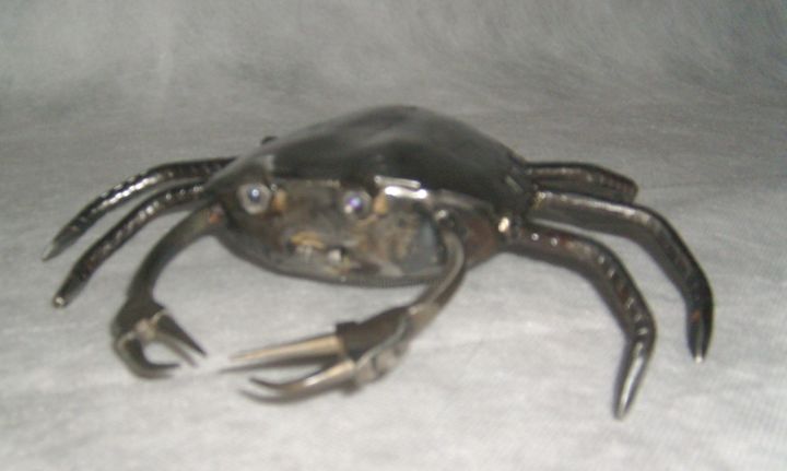 Sculpture titled "crabe.jpg" by Jean Noël Oeil, Original Artwork, Metals