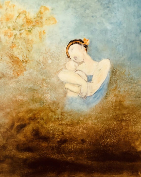Pittura intitolato "AMOUR" da Jo Marti, Opera d'arte originale, Olio