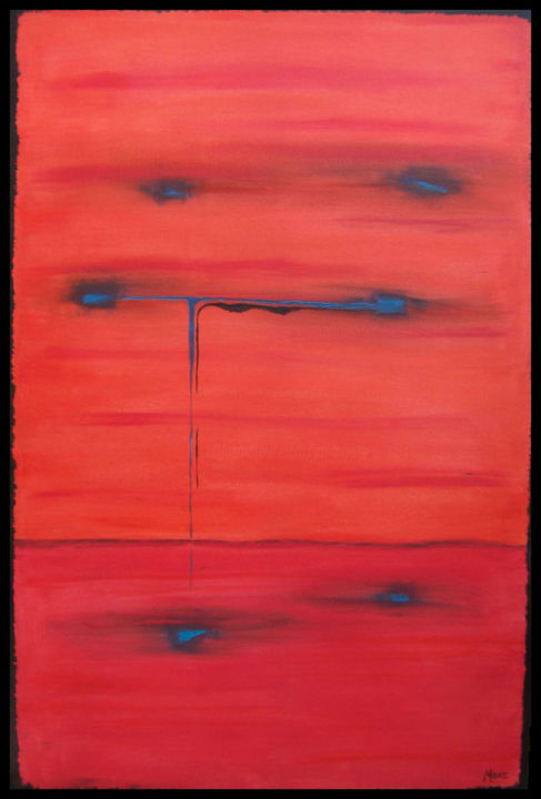 Peinture intitulée "Summer Rain 36x24x1…" par Jo Moore, Œuvre d'art originale, Huile