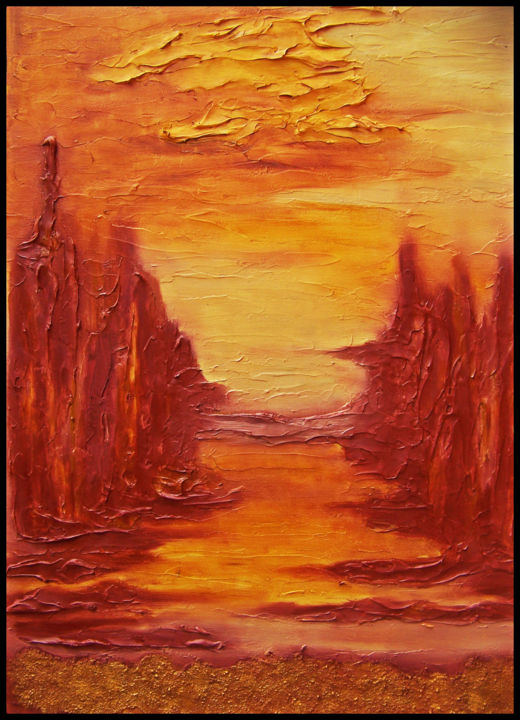 Painting titled "Enchantment I" by Jo Moore, Original Artwork, Oil