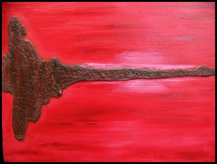 Painting titled "Ruby I--from the "M…" by Jo Moore, Original Artwork, Oil