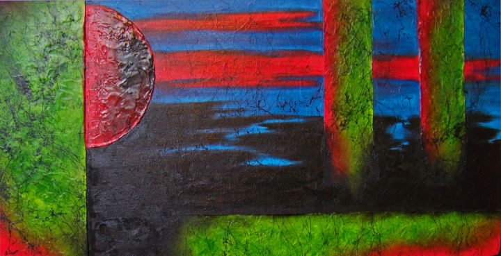 Pintura intitulada "Sounds of Solace VI…" por Jo Moore, Obras de arte originais, Óleo